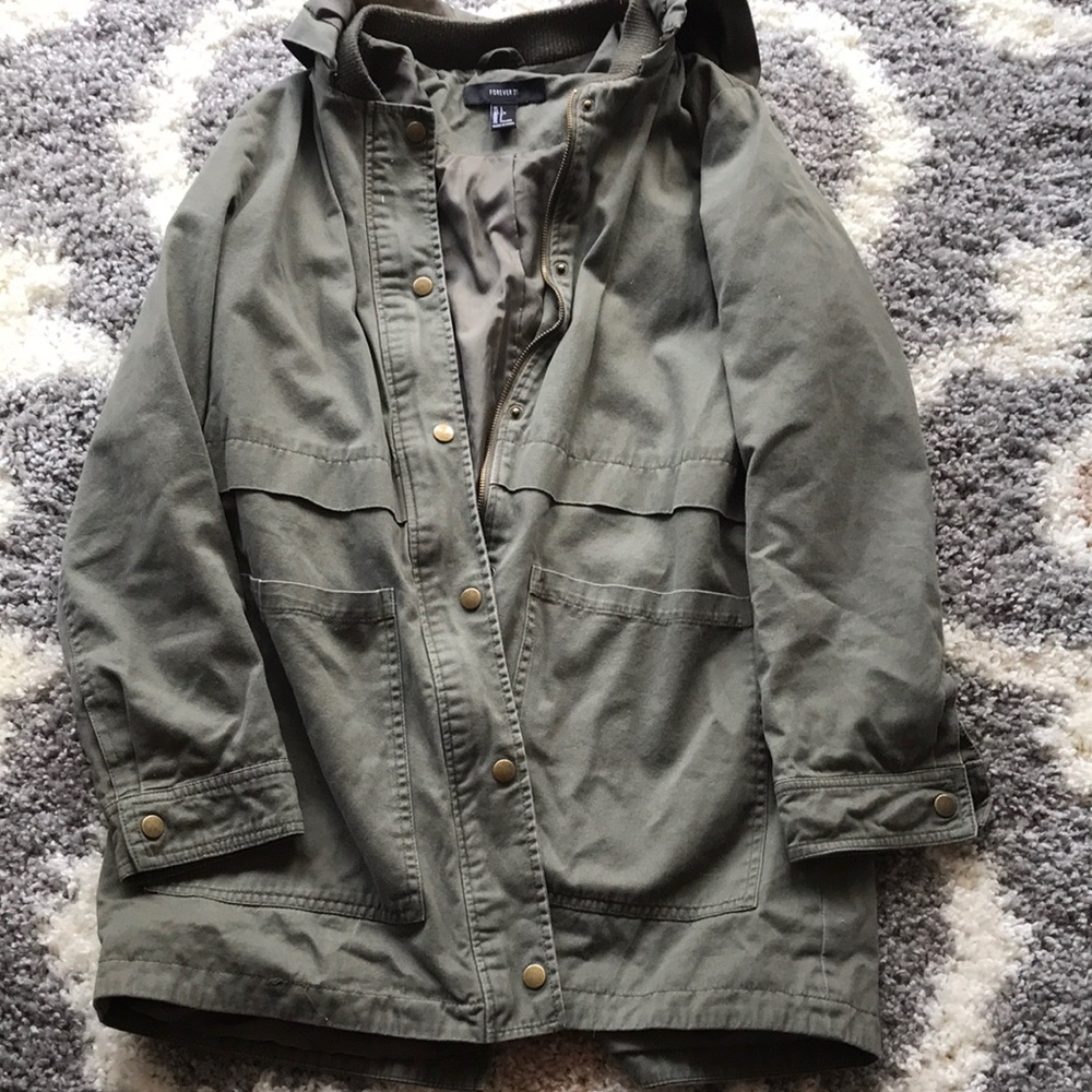 Forever 21 green jacket